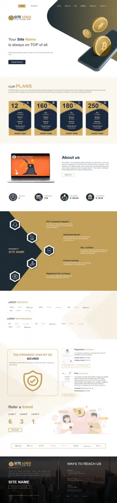 HYIP zhrt Investment Template 166 Design