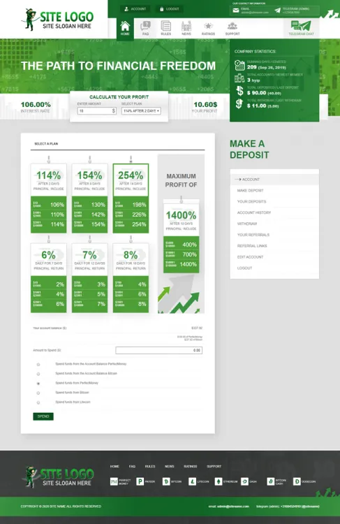 Investment Template 3 Page