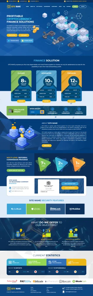 HYIP zhrt Investment Template 174 Design