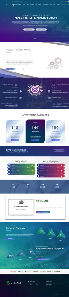 HYIP zhrt Investment Template 176 Design
