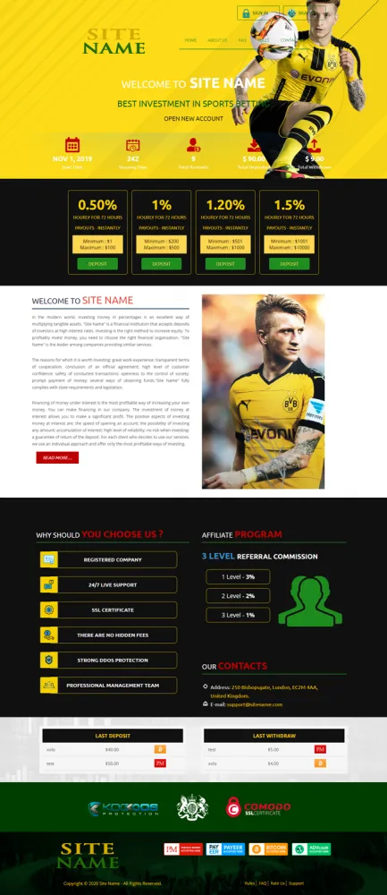 HYIP zhrt Investment Template 177 Design