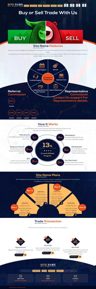 HYIP zhrt Investment Template 180 Design