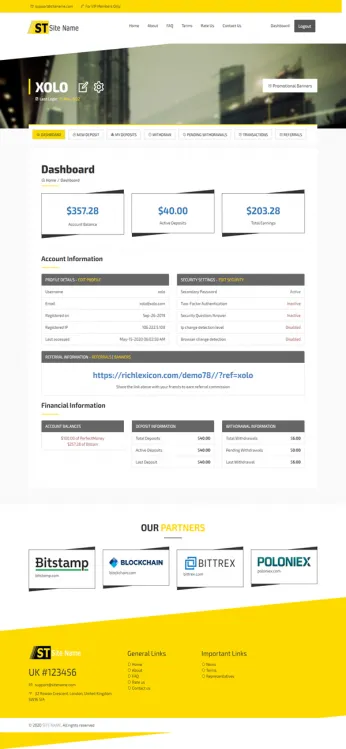 Investment Template 2 Page