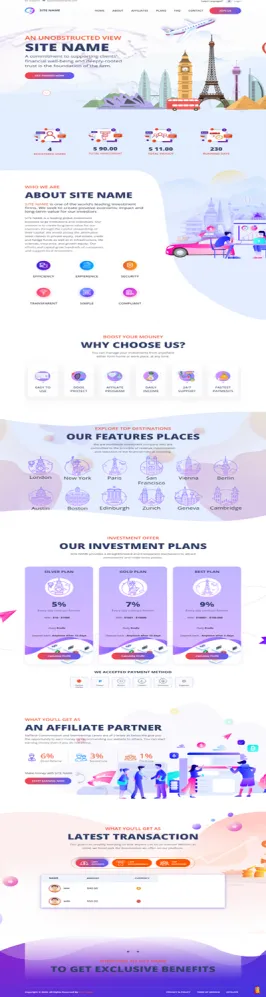 HYIP zhrt Investment Template 187 Design