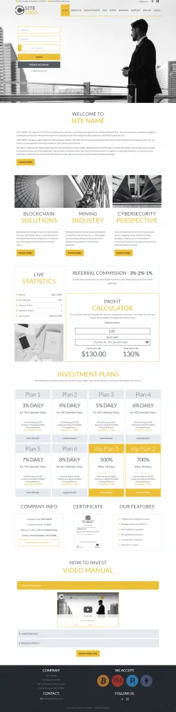 HYIP zhrt Investment Template 191 Design