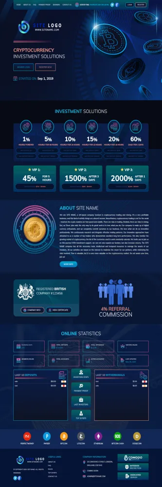 HYIP zhrt Investment Template 193 Design