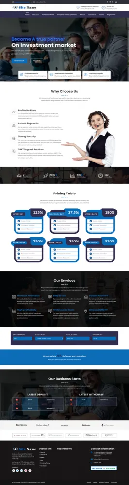 HYIP zhrt Investment Template 195 Design