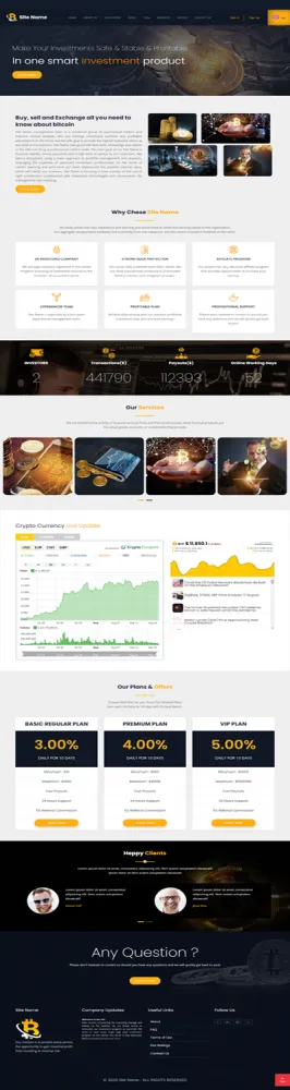 HYIP zhrt Investment Template 196 Design