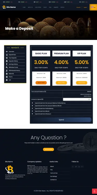 Investment Template 3 Page