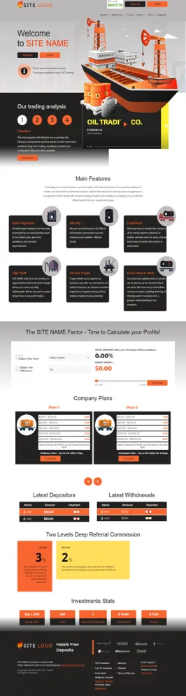 HYIP zhrt Investment Template 198 Design