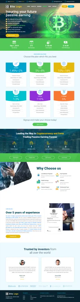 HYIP zhrt Investment Template 199 Design