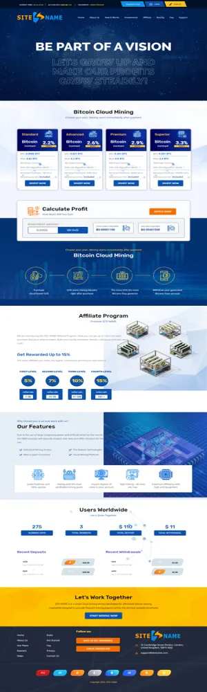 HYIP zhrt Investment Template 203 Design