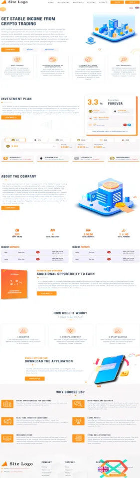HYIP zhrt Investment Template 204 Design