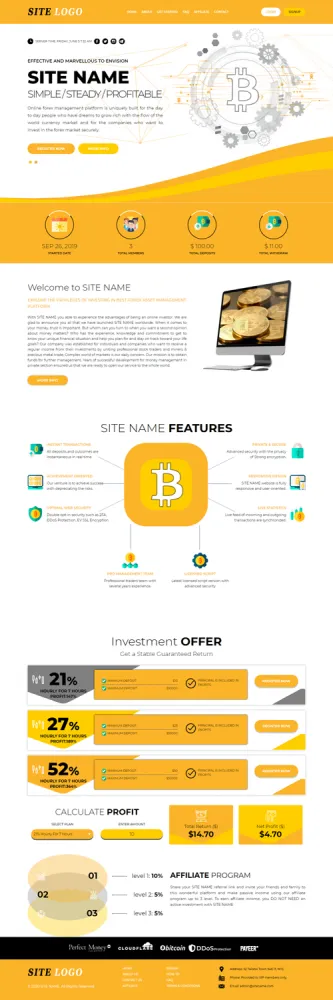 HYIP zhrt Investment Template 205 Design