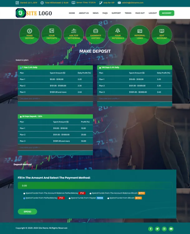 Investment Template 3 Page