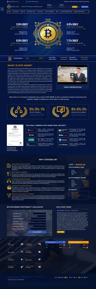 HYIP zhrt Investment Template 212 Design