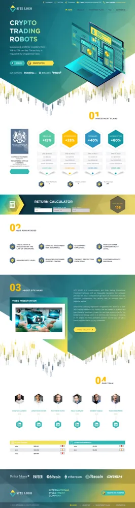 HYIP zhrt Investment Template 213 Design