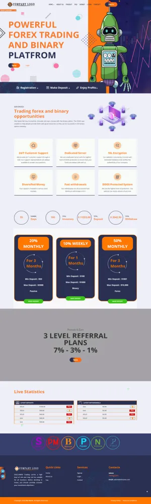 HYIP zhrt Investment Template 214 Design
