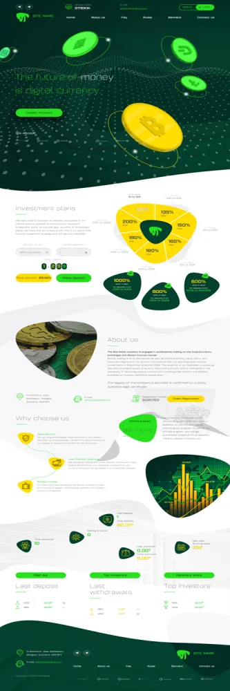 HYIP zhrt Investment Template 215 Design