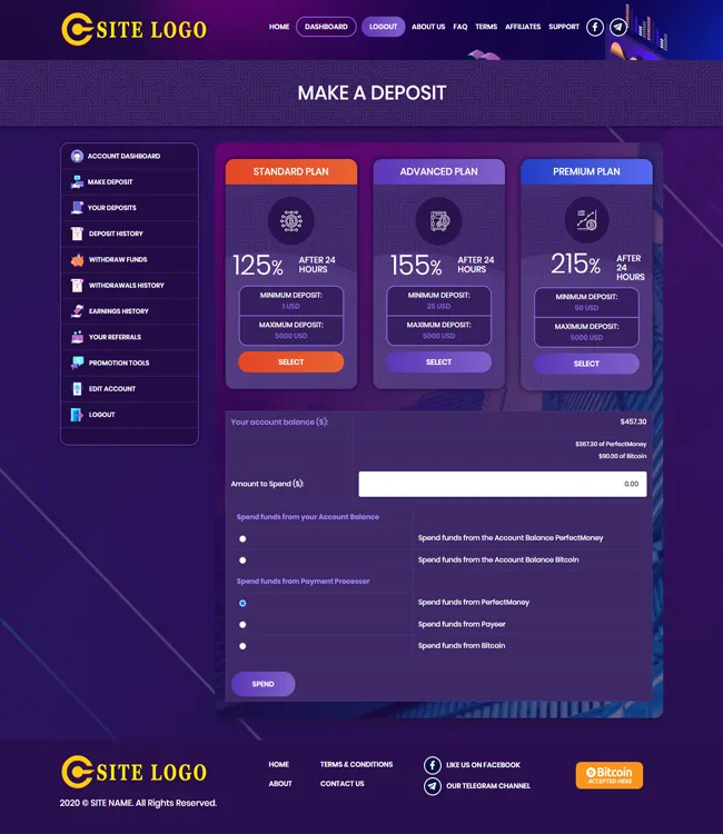 Investment Template 3 Page
