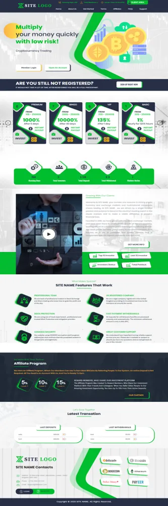 HYIP zhrt Investment Template 221 Design