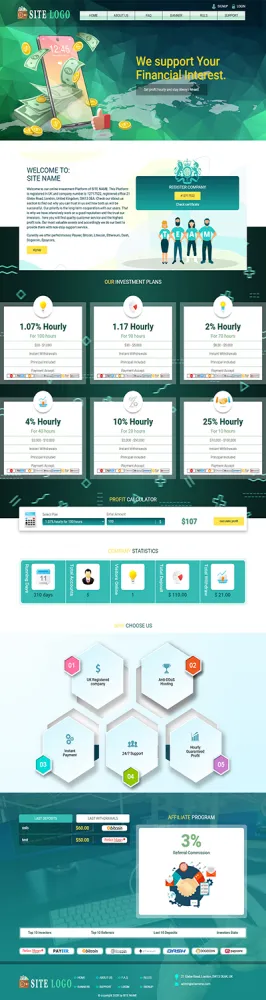 HYIP zhrt Investment Template 228 Design