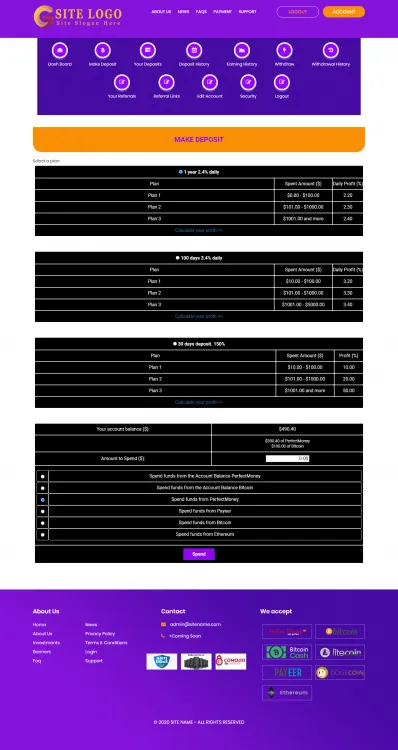 Investment Template 3 Page