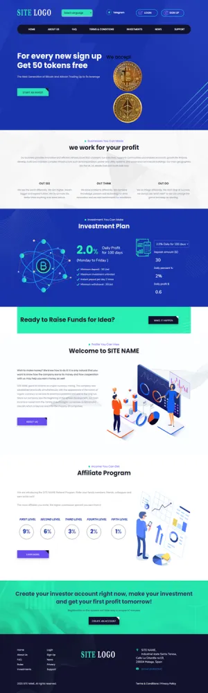 HYIP zhrt Investment Template 233 Design