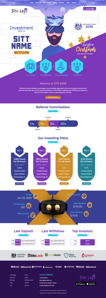 HYIP zhrt Investment Template 237 Design