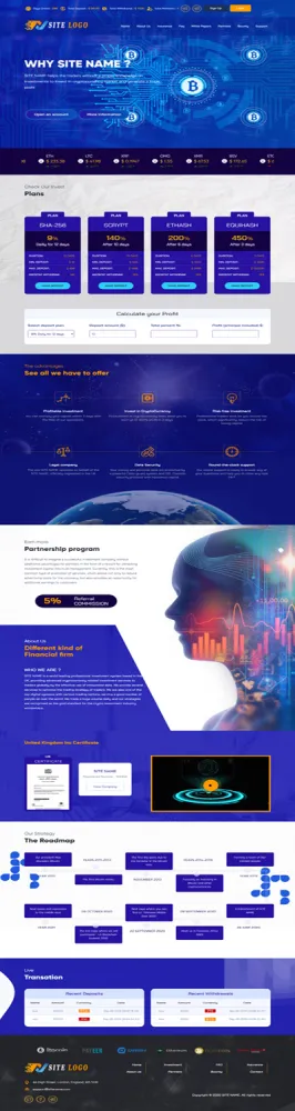 HYIP zhrt Investment Template 239 Design