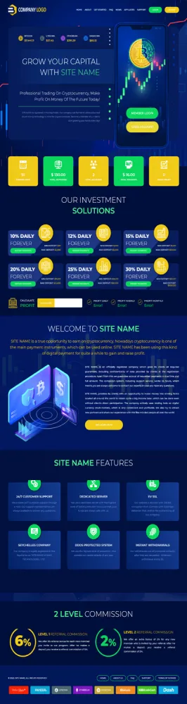 HYIP zhrt Investment Template 243 Design