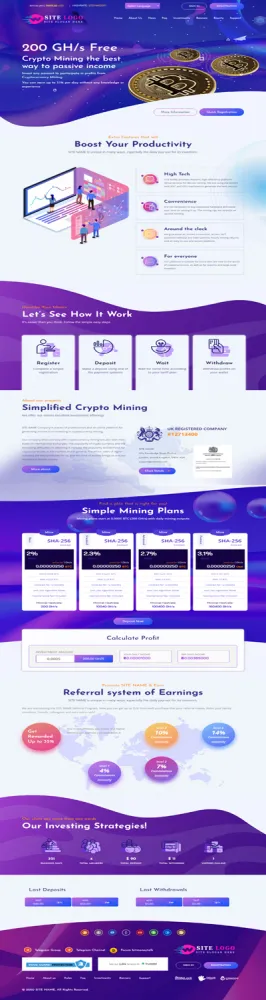 HYIP zhrt Investment Template 245 Design