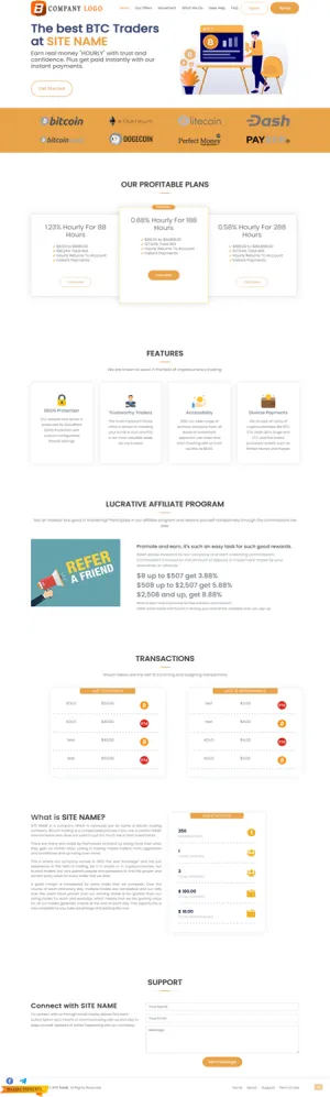HYIP zhrt Investment Template 246 Design