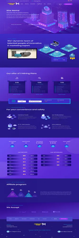 HYIP zhrt Investment Template 25 Design