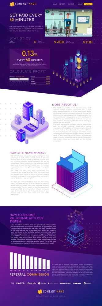HYIP zhrt Investment Template 254 Design