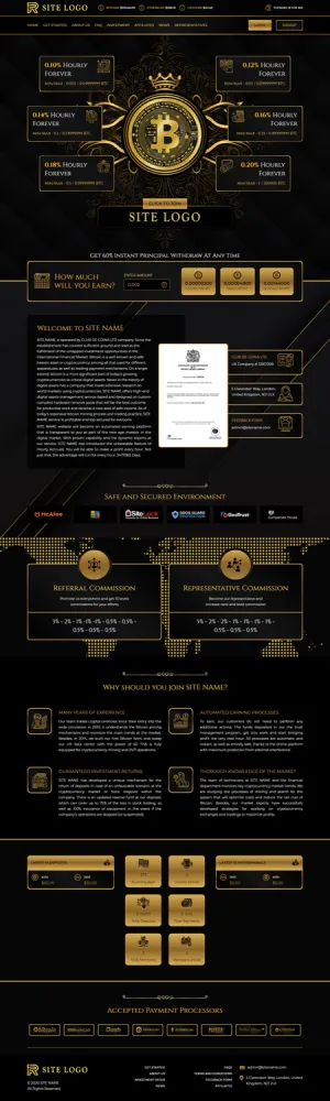 HYIP zhrt Investment Template 259 Design