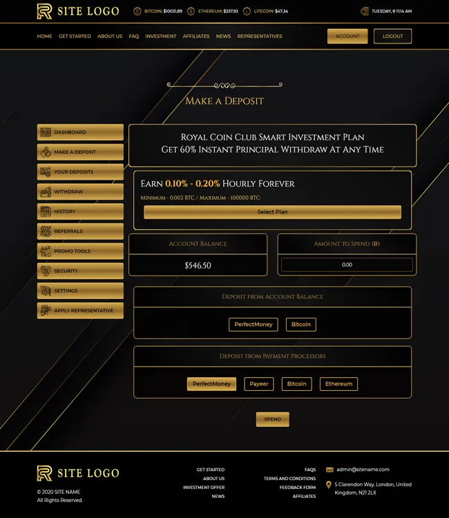 Investment Template 3 Page