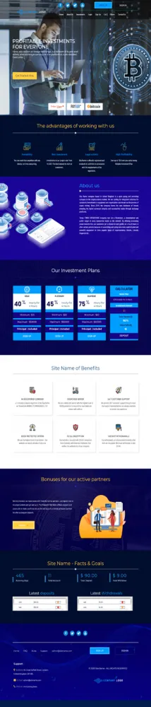 HYIP zhrt Investment Template 261 Design