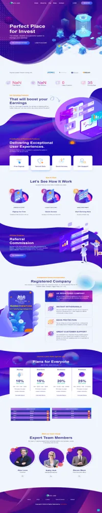 HYIP zhrt Investment Template 263 Design