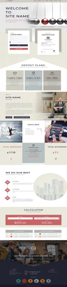 HYIP zhrt Investment Template 264 Design