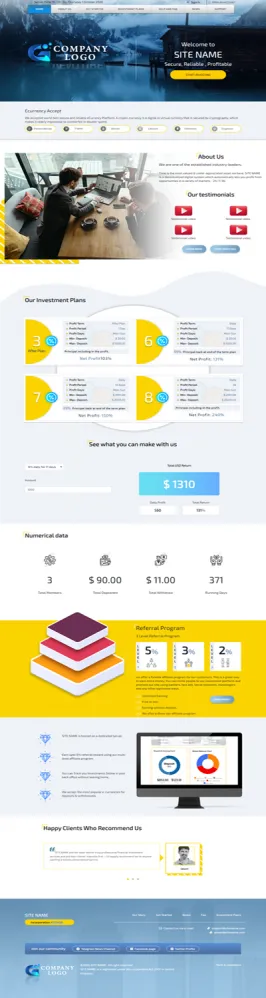 HYIP zhrt Investment Template 267 Design