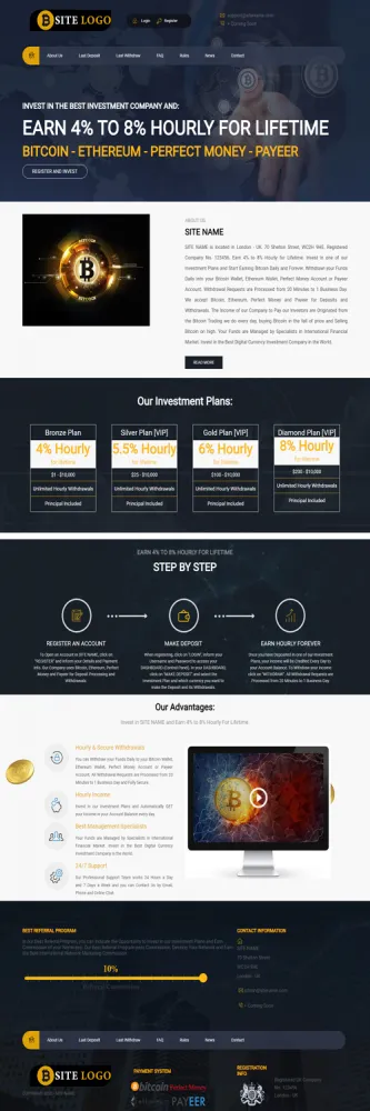 HYIP zhrt Investment Template 268 Design