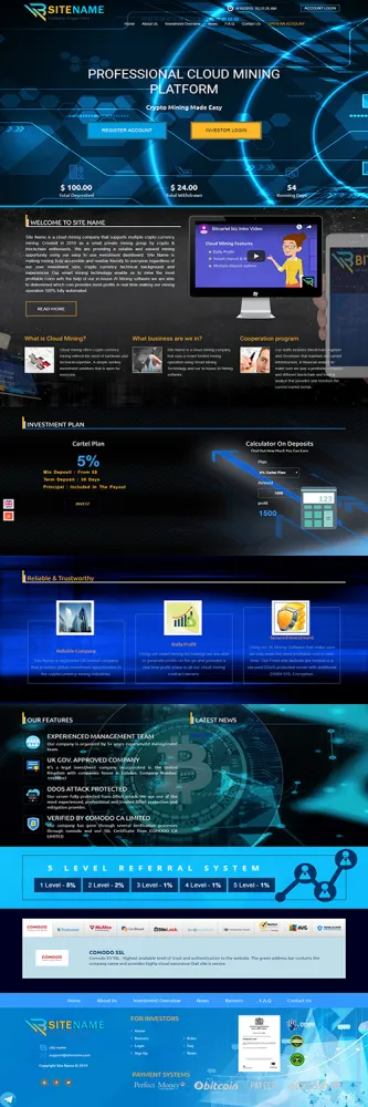 HYIP zhrt Investment Template 27 Design