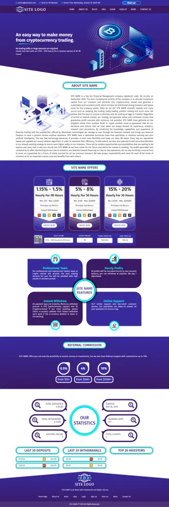 HYIP zhrt Investment Template 272 Design