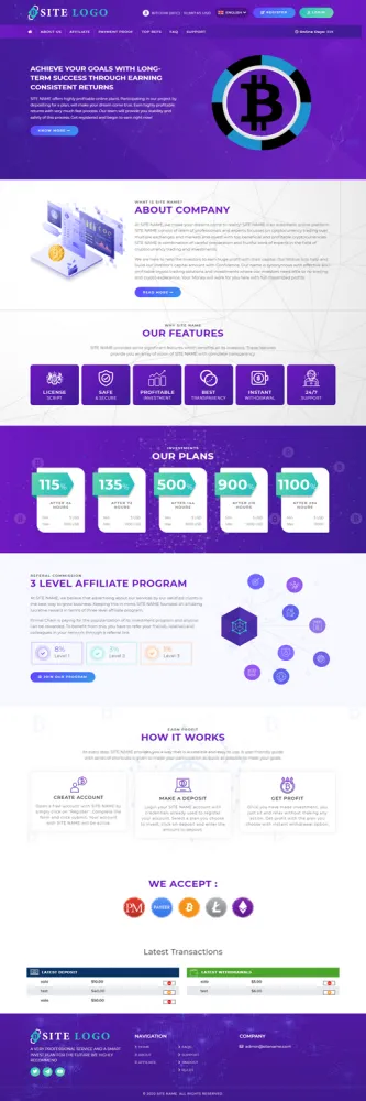 HYIP zhrt Investment Template 276 Design