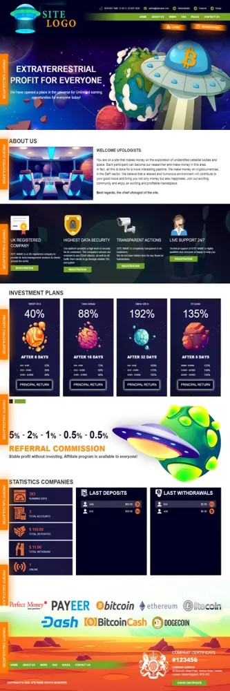 HYIP zhrt Investment Template 278 Design