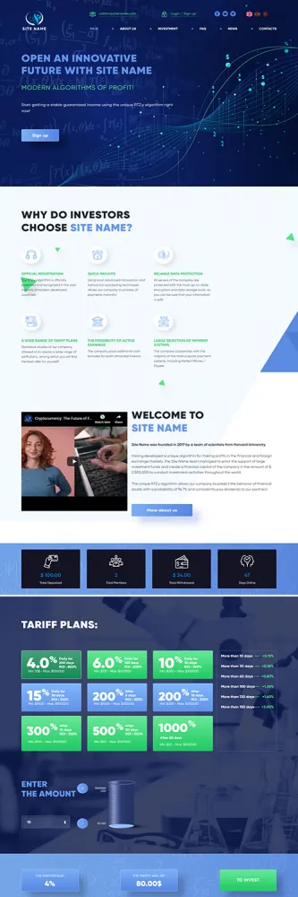 Investment Template ID 28 1 Page