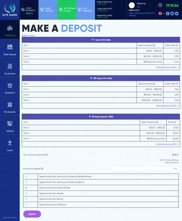 Investment Template 3 Page