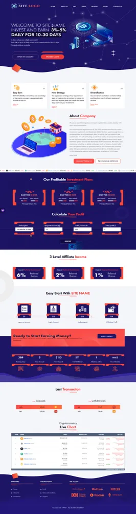 HYIP zhrt Investment Template 283 Design