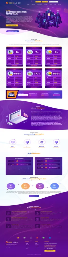 HYIP zhrt Investment Template 287 Design
